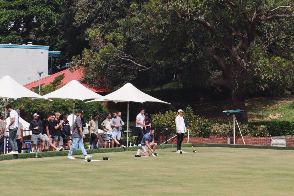 Bowlers at Rock’n’Bowl at Manly Bowling Club.