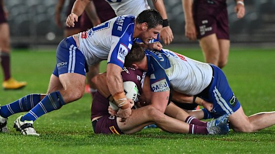 Crackdown: The NRL has tackles such as this one in their sights.