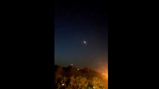 Video from near the reported site of airstrikes in Iran.