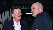 From left: Carlton CEO Graham Wright, president Rob Priestley and football manager Chris Davies have a big decision ahead of them.