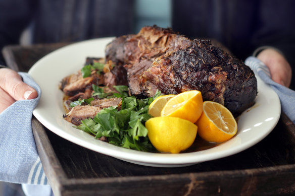 Brigitte Hafner’s slow-cooked Greek lamb.