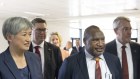 Penny Wong and Richard Marles visit Papua New Guinea Prime Minister James Marape.