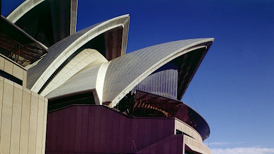 The Harbour Restaurant at the Sydney Opera House, pictured just before it opened in 1973.