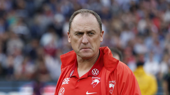 Swans coach John Longmire has a 1-4 record in grand finals.