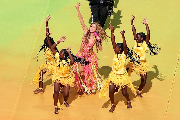 Shakira performs during the Topps Final Halftime Show the FIFA World Cup 2026 Final 