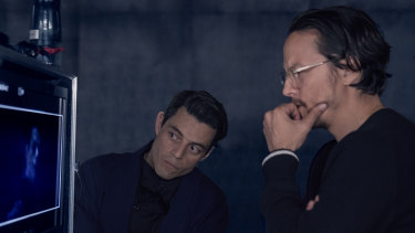 Rami Malek (left) and Cary Joji Fukunaga on the set of No Time To Die. 