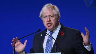 Seeking climate success through side deals: British Prime Minister Boris Johnson at COP26.