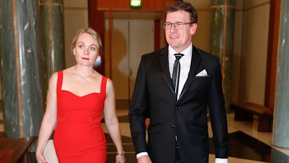 Rachelle Miller and Alan Tudge in 2017, the year the couple had an affair.