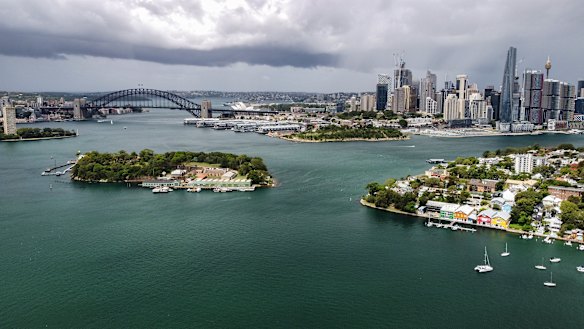 Goat Island in Sydney Harbour on Friday. 