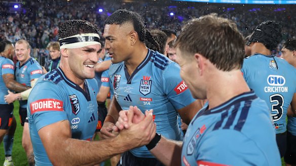 The introduction of Blayke Brailey (right) in Origin I helped create space for Nathan Cleary.