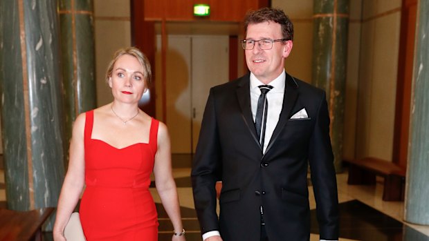 Rachelle Miller and Alan Tudge in 2017, the year the couple had an affair.