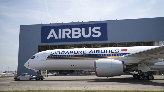 Singapore Airlines' new Airbus Ultra Long Range A350 planes. 