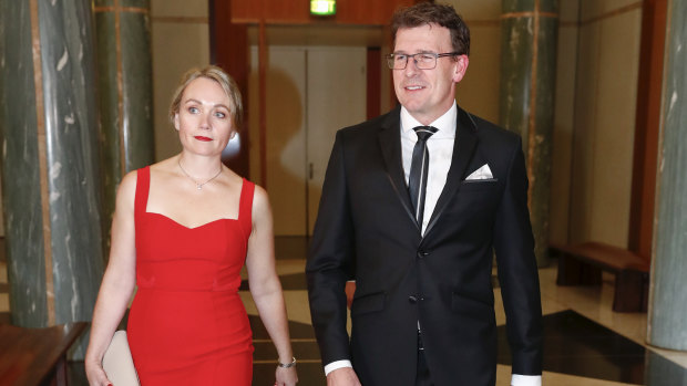 Rachelle Miller and Alan Tudge in 2017, the year the couple had an affair.