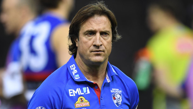 Fair go: Luke Beveridge has spoken out about the need for balance between young and mature lists in use of draft picks.