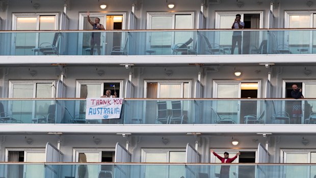 The Ruby Princess, which departed on Thursday, is headed for the Philippines. 