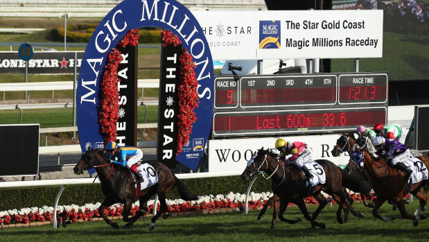 Redouble scores during last year's Magic Millions on the Gold Coast.