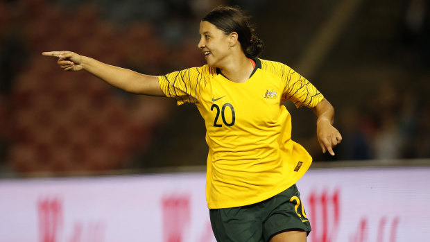 Household name: Matildas star Sam Kerr.