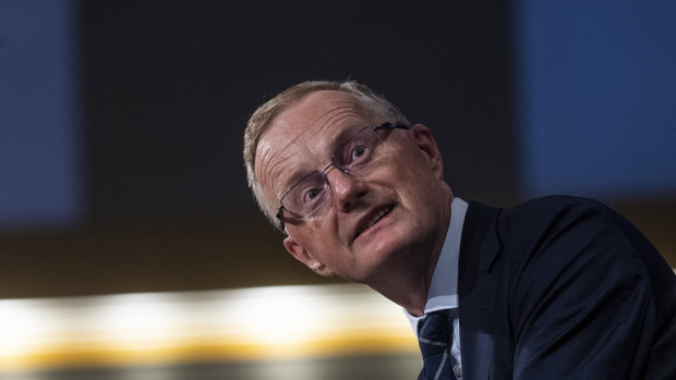 RBA governor Philip Lowe speaking at the National Press Club on Wednesday.