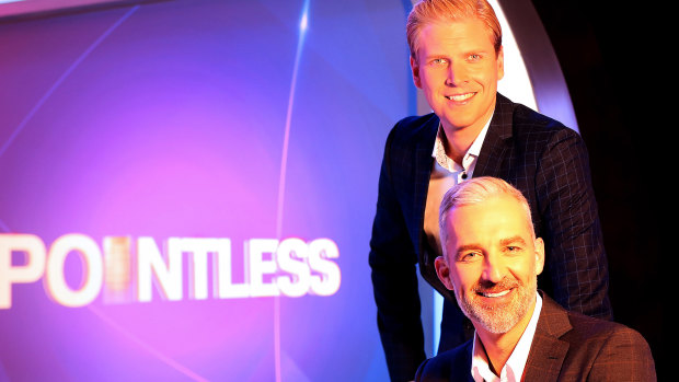 Pointless hosts Mark Humphries, top, and Andrew Rochford. 