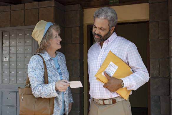 Meryl Streep, left, and Jeffrey Wright in The Laundromat.