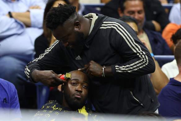 YouTuber JiDion got a haircut during the quarter-finals of the US Open.