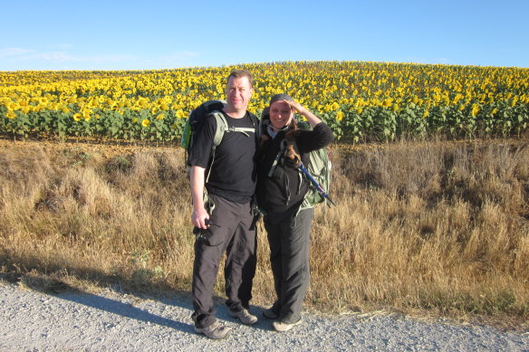 Matthew Barclay and Johanna
Puglisi on the Camino Frances in 2012.
