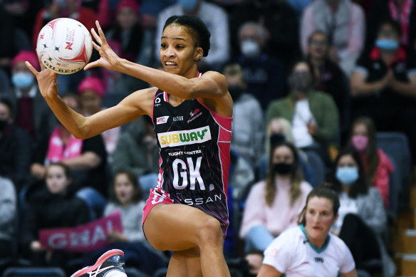 Shamera Sterling played a starring role for the Thunderbirds in their win over the Magpies.