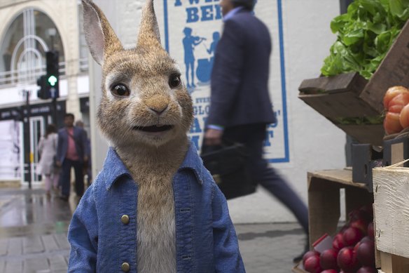 The eponymous hero makes a break for the city in Peter Rabbit 2: The Runaway.