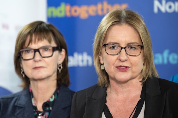 Health Minister Mary-Anne Thomas and Premier Jacinta Allan.