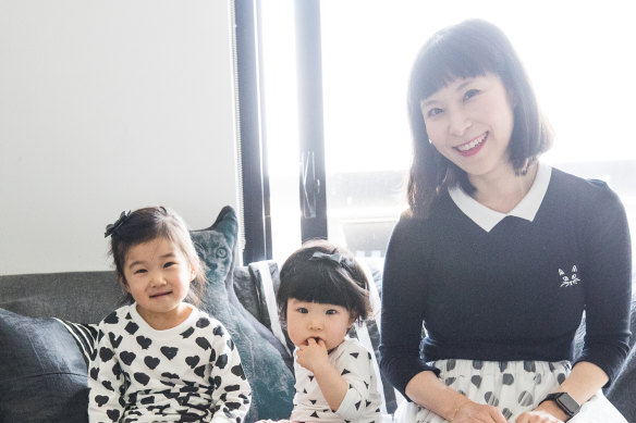 Anna Tan with her daughters Lily, three, and 11-month-old Leia who were both conceived by IVF.
