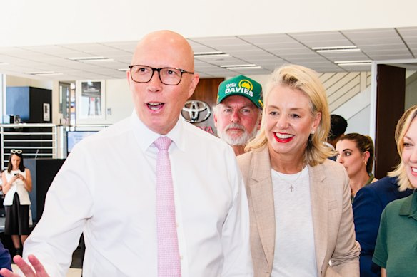 McKenzie on the campaign trail with Peter Dutton.