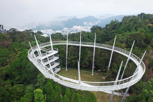 The Habitat and a view from the hills in Penang.