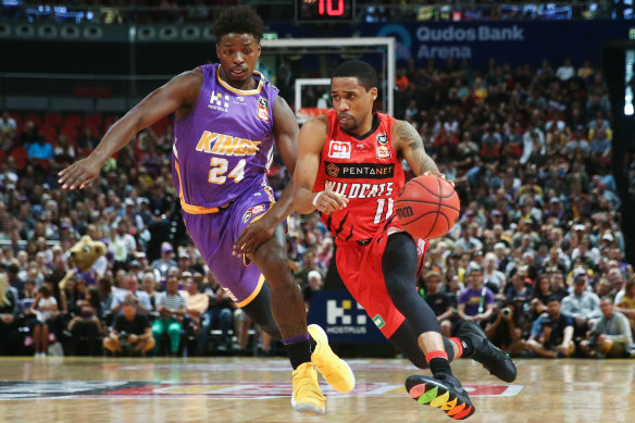 Bryce Cotton (right) starred for the Wildcats on their smash-and-grab mission to Sydney for the NBL grand final series opener.