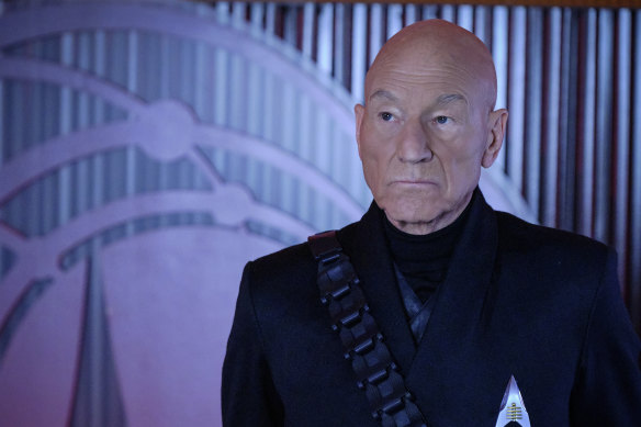 Patrick Stewart as Jean-Luc Picard in Star Trek.