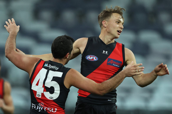 Dylan Clarke will need to win back a spot on the Bombers’ list this pre-season.