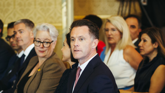 Premier Chris Minns at the swearing in ceremony.