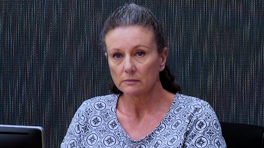 Kathleen Folbigg answering questions about her diary entries during an inquiry into her convictions.