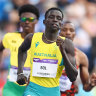 ‘That did feel easy’: Peter Bol overcomes ankle scare to cruise into 800m final