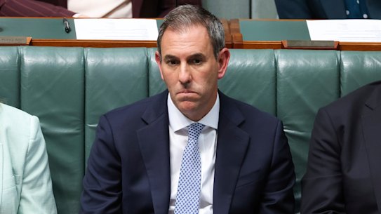 Plenty to think about … Chalmers in Tuesday’s question time.