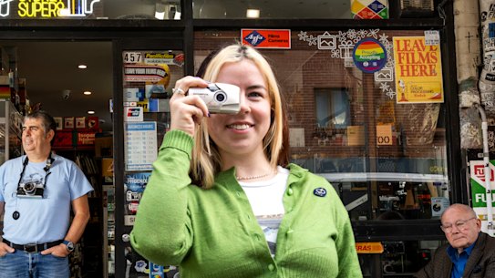 Lilly Orrell, 26, outside of Sydney Super 8 prefers shooting on film because “it captures the moment.”