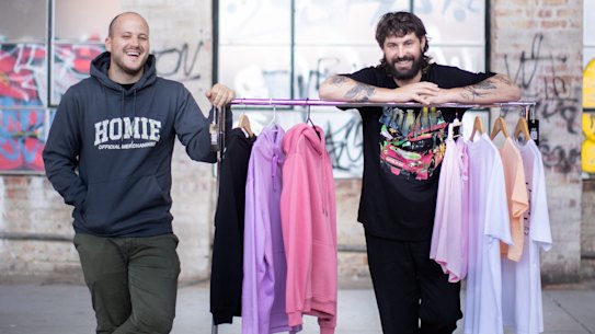 Nick Pearce, left, and Marcus Crook started HoMie after initially wanting to share the stories of Melbourne’s homeless people.