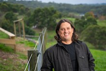 Mark Woodland on his property at Kangaroo Grounds, Victoria. 