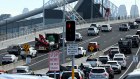 Ramp meters have been installed on public roads leading on to the Anzac Bridge to slow down merging traffic