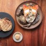 Spanner crab and charred flatbread at Matilda 159 Domain restaurant in South Yarra, Melbourne. Pic Simon Schluter.