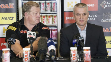 Phil Gould and Anthony Griffin fell out spectacularly before the coach's departure from Penrith.