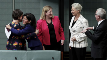 Ms Banks is welcomed by the crossbench. 