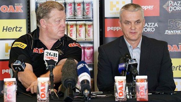 Phil Gould and Anthony Griffin fell out spectacularly before the coach's departure from Penrith.