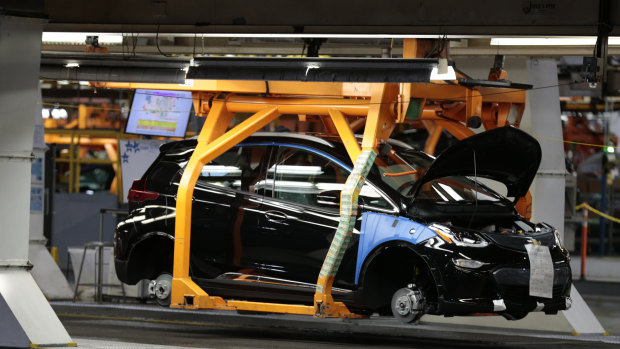 A GM factory in Michigan: US President Joe Biden focused on job growth in his address to Congress. 