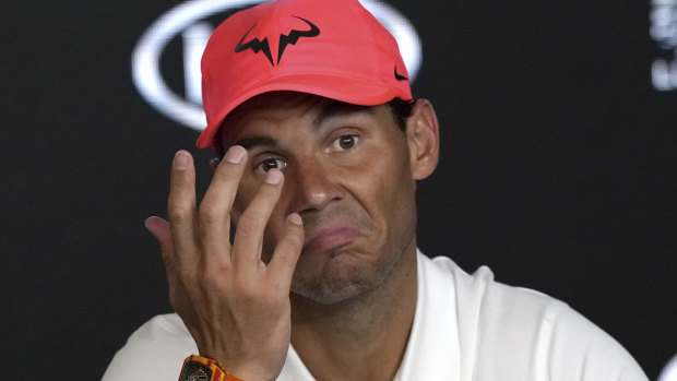 Rafael Nadal was hit by IT gremlins during an Instagram Live session.