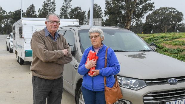 Ken and Faye Thorn rushed back to their home in Shepparton when the heard the NSW border was closing. 